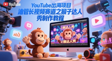YouTube出海项目，油管长视频赛道之猴子达人秀制作教程-赚钱网