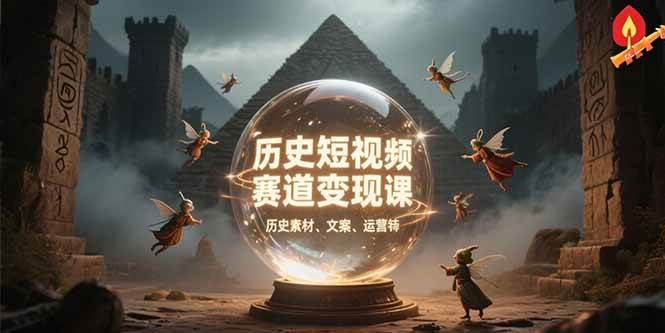 （15386期）历史短视频赛道变现课，百集素材库应用，文案剪辑技巧，账号运营全案-赚钱网