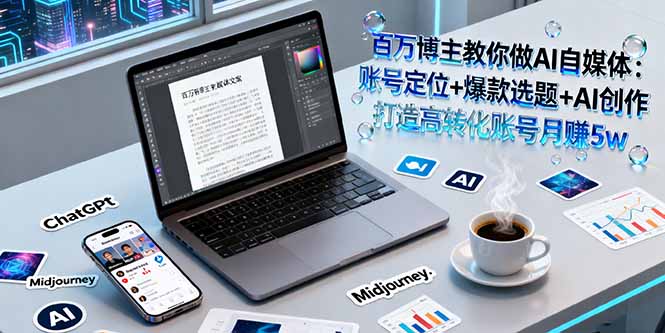 百万博主教你做AI自媒体：账号定位+爆款选题+AI创作 打造高转化账号月赚5w-赚钱网