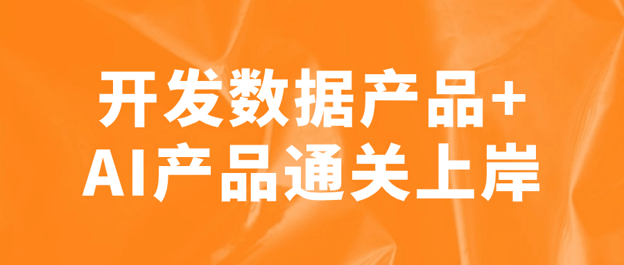 开发数据产品+AI产品通关上岸-赚钱网