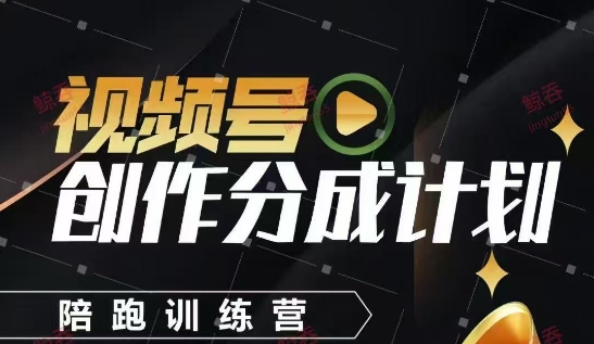 视频号创作分成计划陪跑训练营，手把手教会你如何制作视频，细水长流型项目-赚钱网