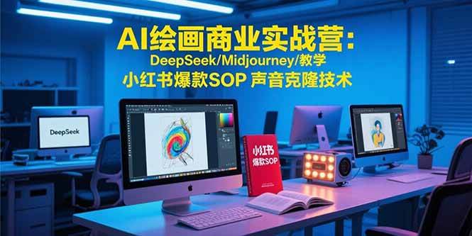 （15460期）AI绘画商业实战营：DeepSeek/Midjourney/教学 小红书爆款SOP 声音克隆技术-赚钱网