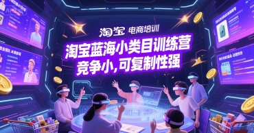 淘宝蓝海小类目训练营， 竞争小，可复制性强-赚钱网