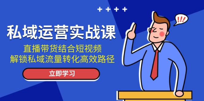 （13587期）私域运营实战课：直播带货结合短视频，解锁私域流量转化高效路径-赚钱网