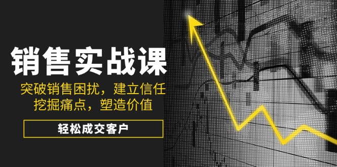 （14297期）销售实战课，突破销售困扰，建立信任，挖掘痛点，塑造价值，轻松成交客户-赚钱网