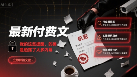 最新付费文：我的这些提醒，的确是透露了太多内幕-赚钱网