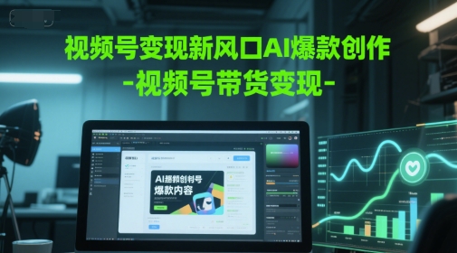视频号变现新风口AI爆款创作-视频号带货变现-赚钱网