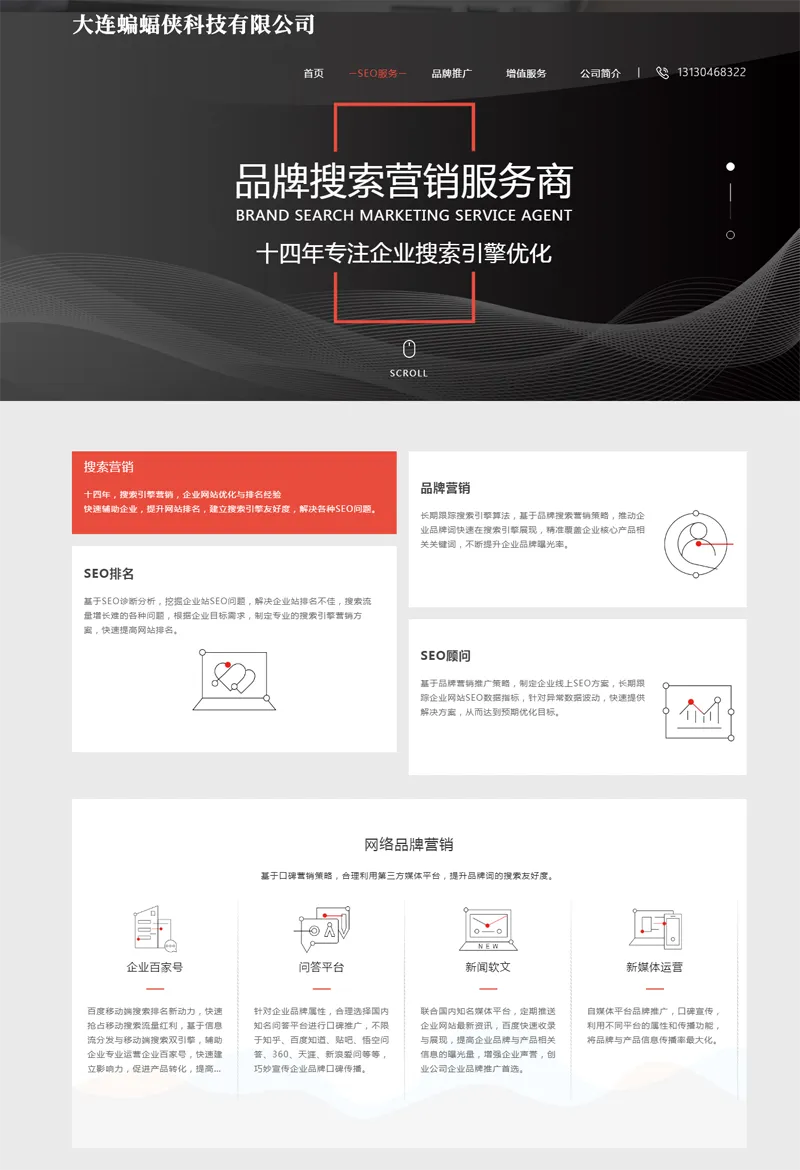 HTML响应式SEO排名优化公司网站源码-赚钱网