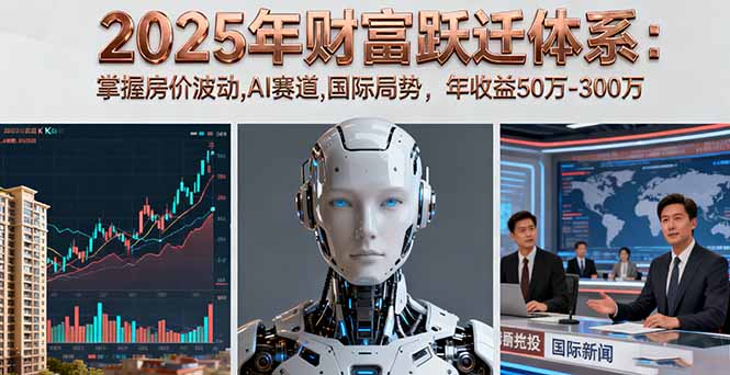 2025年财富跃迁体系：掌握房价波动,AI赛道,国际局势，年收益50万-300万-赚钱网
