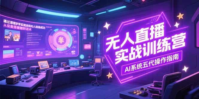 （15315期）无人直播实操训练营，从设备搭建到话术，AI系统五代操作指南(7月更新)-赚钱网