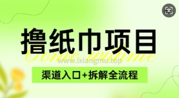 低价撸纸0元免单_项目拆解全流程+渠道入口-赚钱网