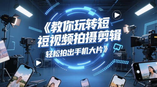教你玩转短视频拍摄剪辑，轻松拍出手机大片-赚钱网