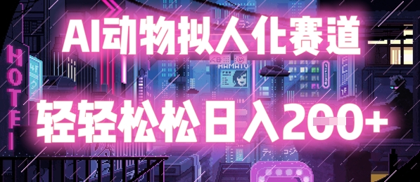 AI动物拟人化赛道，轻轻松松日入2张-赚钱网