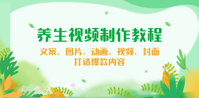 （14163期）养生视频制作教程，文案、图片、动画、视频、封面，打造爆款内容-赚钱网