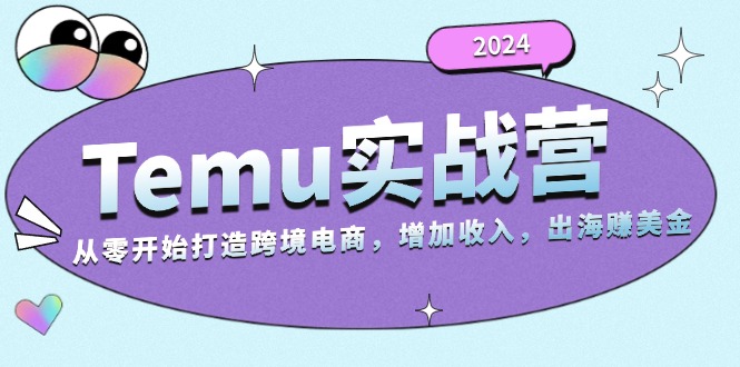 （13266期）2024Temu实战营：从零开始打造跨境电商，增加收入，出海赚美金-赚钱网