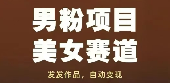 男粉项目美女赛道，发发作品，轻松获流自动变现-赚钱网