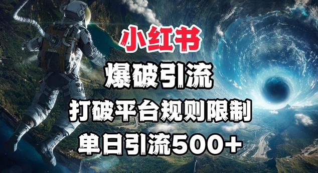 小红书爆破引流，打破平台的规则限制，单日引流500+精准粉-赚钱网
