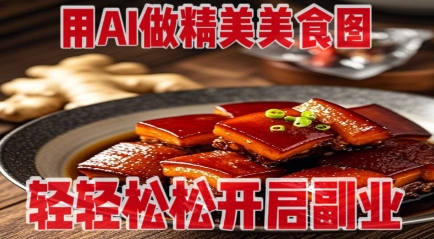 用AI做精美美食图，无需专业设备拍摄，轻轻松松开启副业-赚钱网