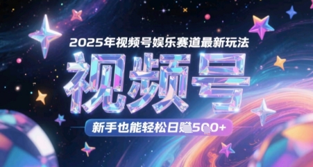 2025年视频号娱乐赛道最新玩法，新手也能轻松日入几张-赚钱网