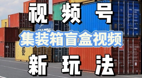 视频号新玩法，利用老外开集装箱盲盒视频，挣分成计划收益，月入过W，新手小白轻松上手-赚钱网