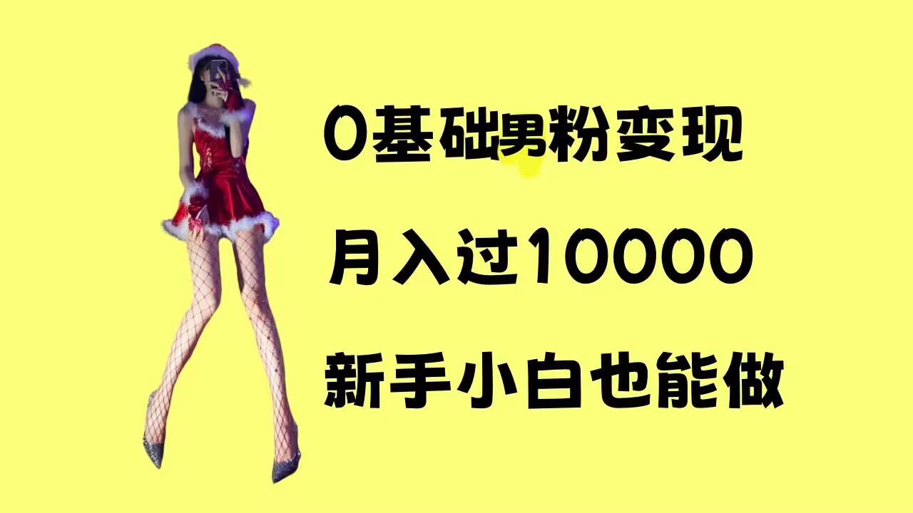 0基础男粉s粉变现，月入过1w+，操作简单，新手小白也能做【揭秘】-赚钱网
