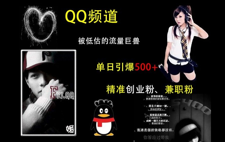 QQ频道：被低估的流量巨兽，单日引爆500+精准创业粉、兼职粉的引流秘籍-赚钱网