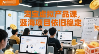 淘宝虚拟产品课，蓝海项目依旧稳定-赚钱网