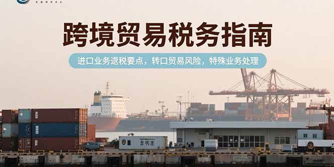 （15381期）跨境贸易税务指南，进口业务退税要点，转口贸易风险，特殊业务处理-赚钱网