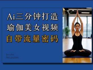 AI三分钟打造瑜伽美女视频，自带流量密码-赚钱网