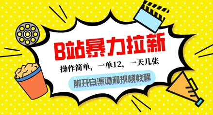B站暴力拉新：一单12，一天几张，0门槛拉新(附渠道和教程)-赚钱网