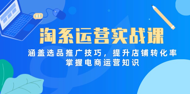 （14427期）淘系运营实战课，涵盖选品推广技巧，提升店铺转化率，掌握电商运营知识-赚钱网