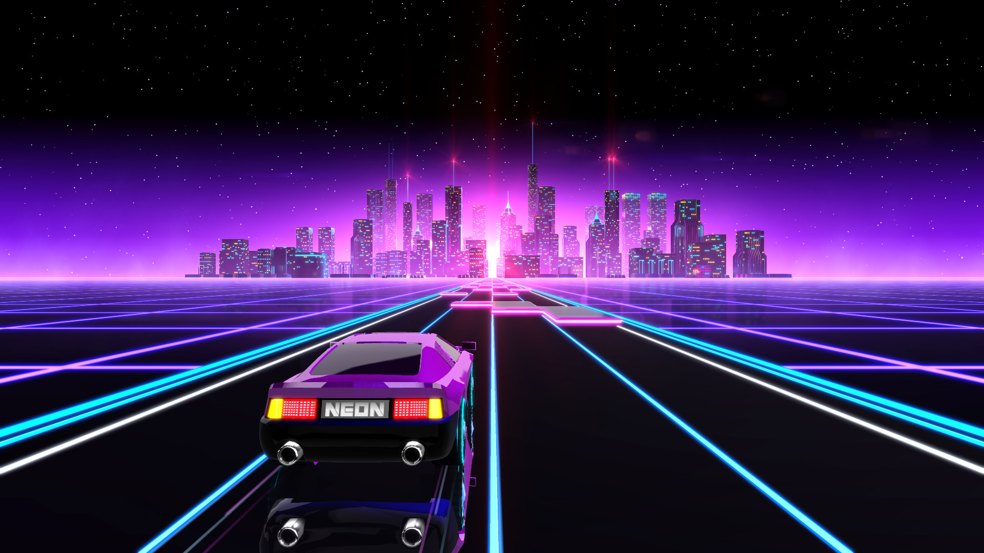霓虹飞车/Neon Drive-赚钱网