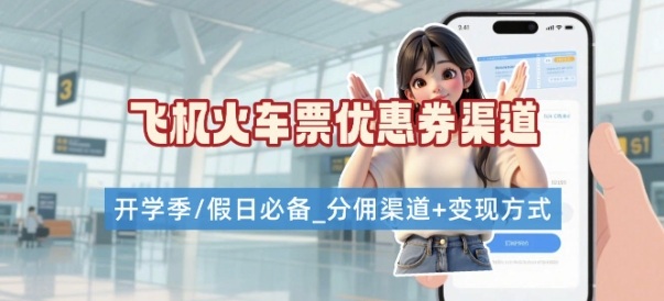 学生党必看！机票火车票优惠券申请渠道 + 项目打法，开学季节日速存-赚钱网