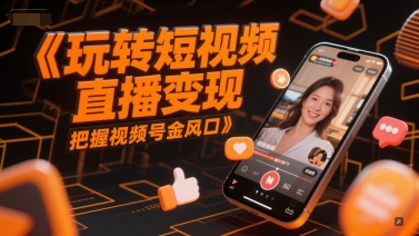 玩转短视频直播变现，把握视频号金风口-赚钱网