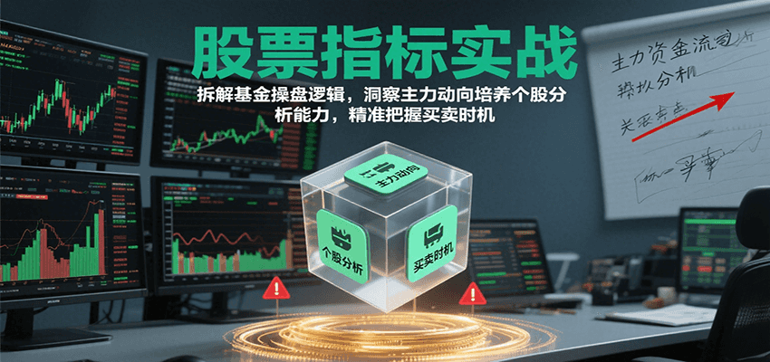 股票指标实战，基金操盘逻辑拆解，洞察主力动向培养个股分析能力把握买卖时机(更新)-赚钱网