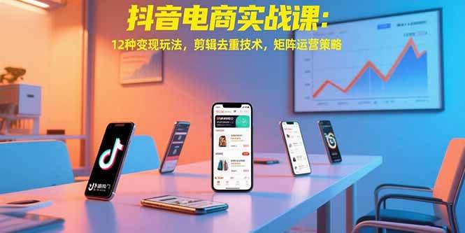 （15478期）抖音电商实战课：12种变现玩法，剪辑去重技术，矩阵运营策略-赚钱网