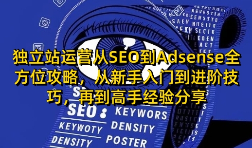独立站运营从SEO到Adsense全方位攻略，从新手入门到进阶技巧，再到高手经验分享-赚钱网