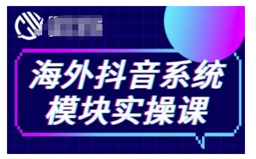海外抖音Tiktok系统模块实操课，TK短视频带货，TK直播带货，TK小店端实操等-赚钱网