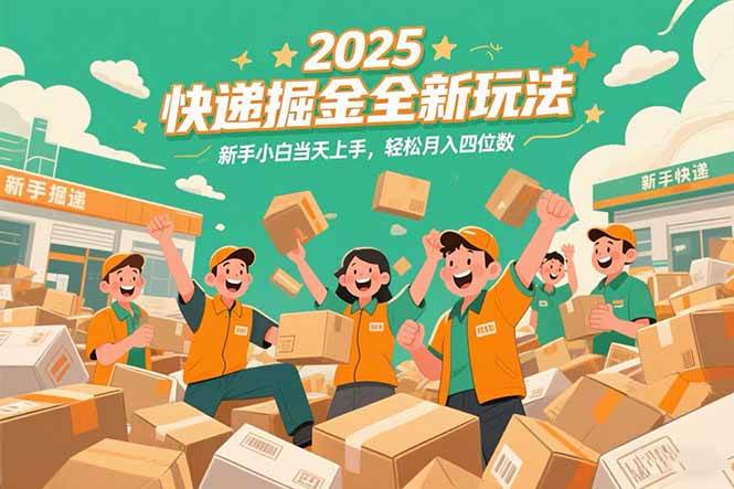 （15244期）2025快递掘金全新玩法，新手小白当天上手，轻松月入四位数！-赚钱网