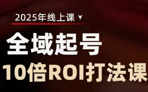 2025全域起号10倍ROI打法课，助你提升直播间的投资回报率-赚钱网