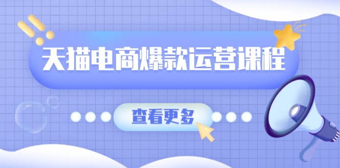（13910期）天猫电商爆款运营课程，爆款卖点提炼与流量实操，多套模型全面学习-赚钱网