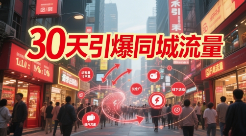 30天引爆同城流量：团购篇 认知篇 流量篇 来客篇 达人篇 老板人设IP篇 投流篇-赚钱网