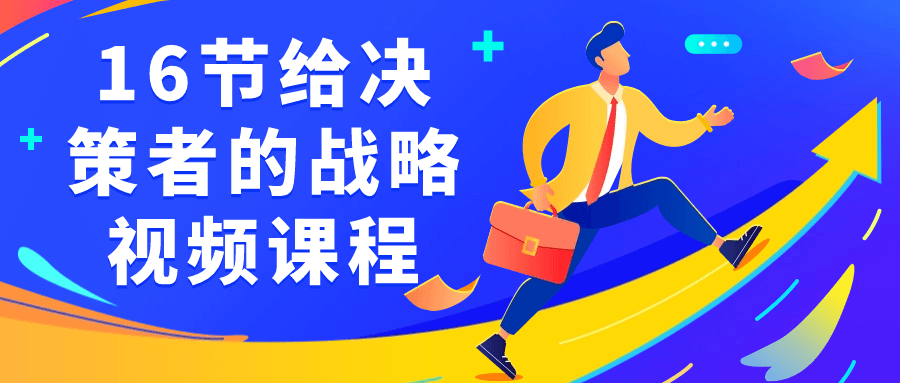 16节给决策者的战略视频课程-赚钱网