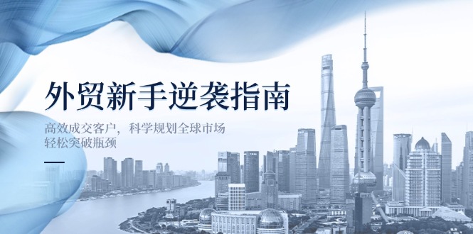 （14201期）外贸新手逆袭指南：高效成交客户，科学规划全球市场，轻松突破瓶颈-赚钱网