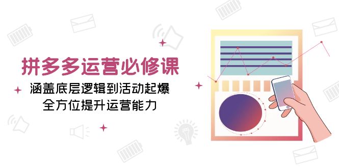 （13647期）拼多多运营必修课：涵盖底层逻辑到活动起爆，全方位提升运营能力-赚钱网
