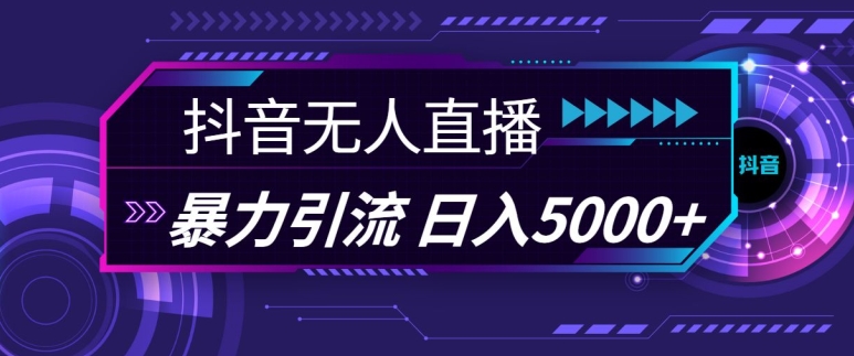 抖音快手视频号全平台通用无人直播引流法，利用图片模板和语音话术，暴力日引流100+创业粉【揭秘】-赚钱网