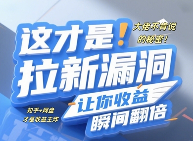 大佬不肯说的秘密，这才是拉新漏洞，让你收益瞬间翻倍-赚钱网