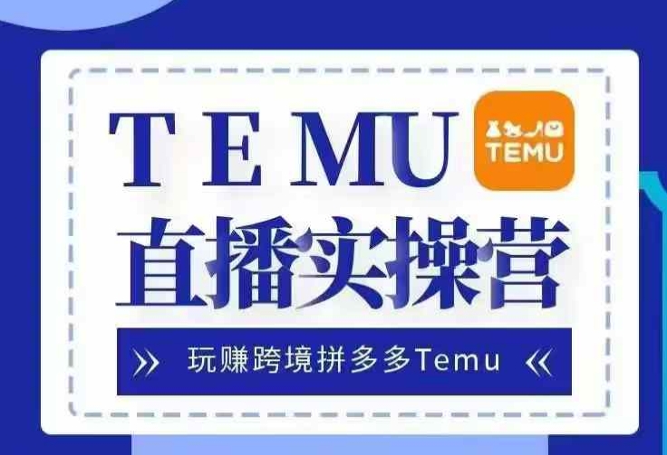 Temu直播实战营，玩赚跨境拼多多Temu，国内电商卷就出海赚美金-赚钱网