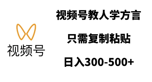 视频号教人学方言，只需复制粘贴，日入多张-赚钱网