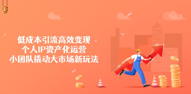 （14555期）低成本引流高效变现，个人IP资产化运营，小团队撬动大市场新玩法-赚钱网